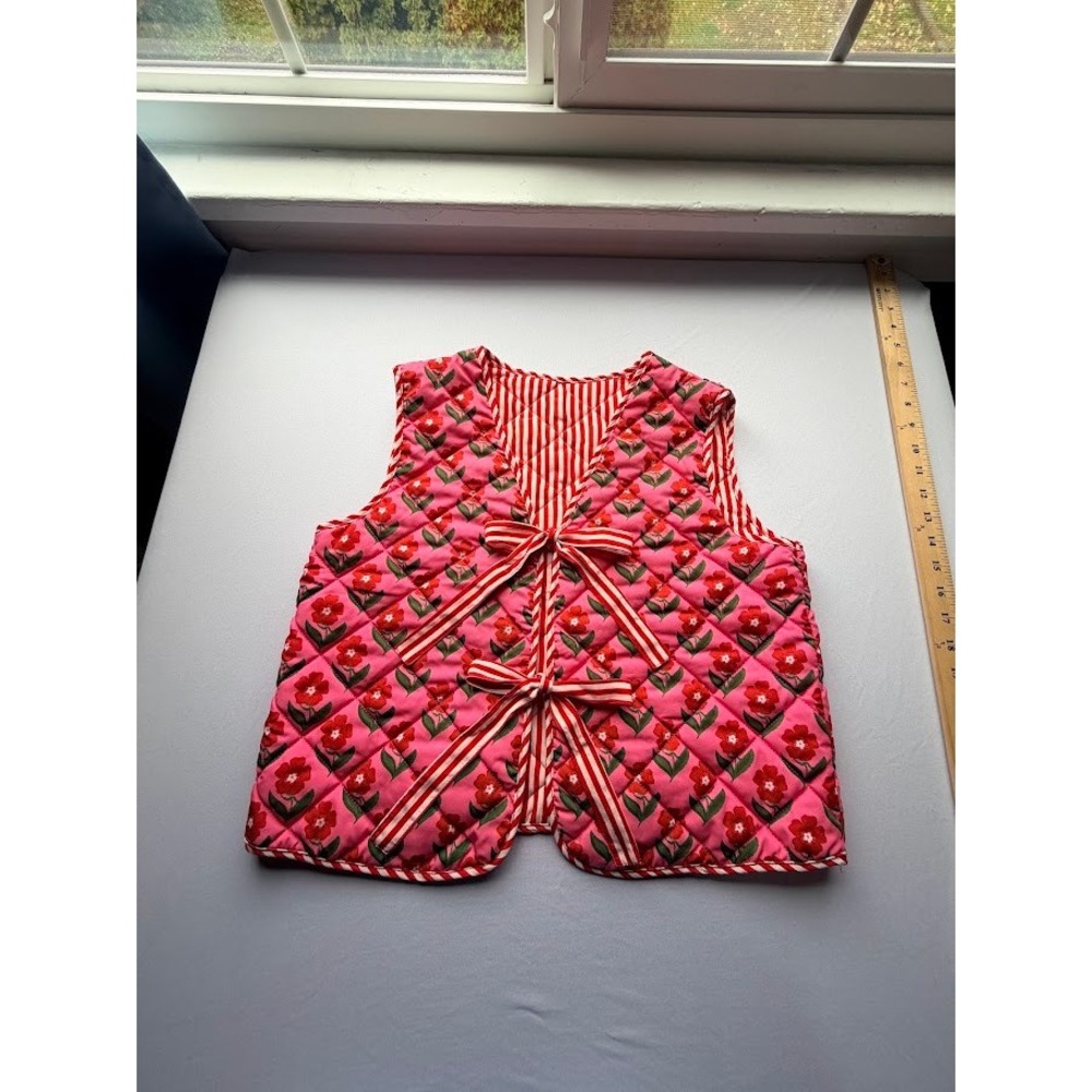 Cottagecore meets Whimsy Reversible Quilted Tie Front
